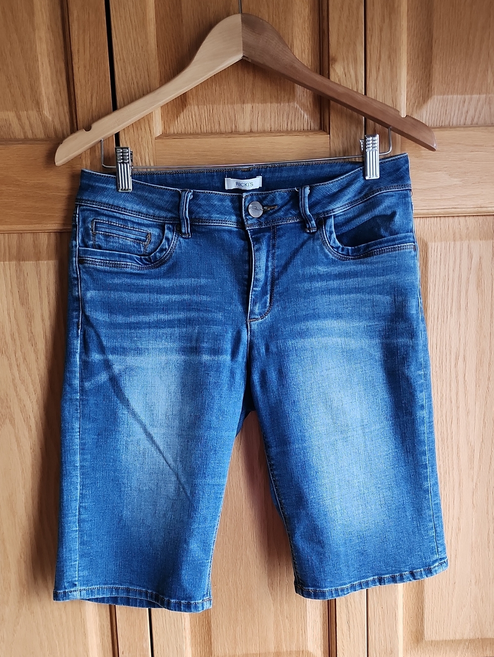 Ricki's Blue Denim Bermuda Shorts Size 8
